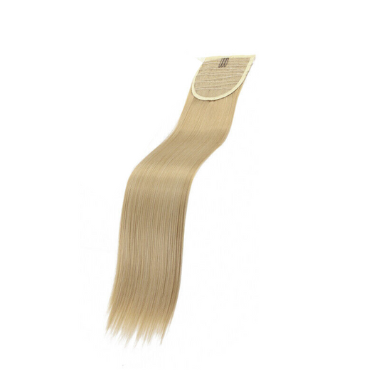 Human Natural Hair Extensions Pony Tail Hair Wrap Ash blonde