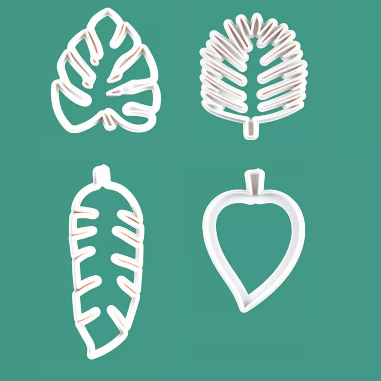 Cake Sugarcraft Fondant Mould 4x Palm Tree Turtle Leaf Cookies Biscuit Cutter