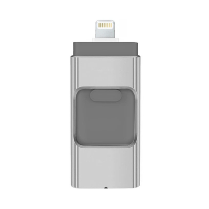 4 in 1 Silver USB Flash Drive U Disk 2TB Memory Storage for Phone Laptop PC