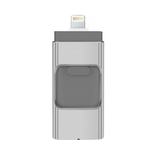 4 in 1 Silver USB Flash Drive U Disk 2TB Memory Storage for Phone Laptop PC