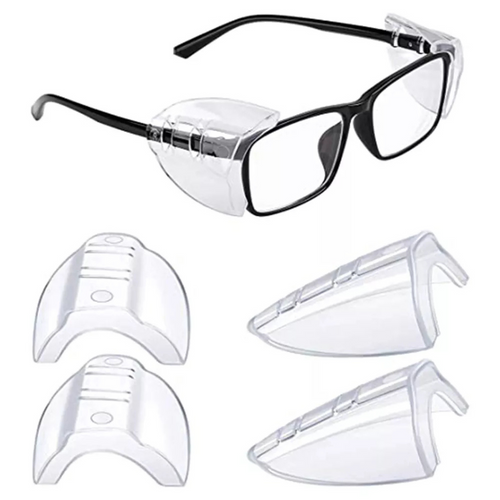 Glasses Protection Flexible Universal 4X Safety Eye Goggles Side Shields Clear