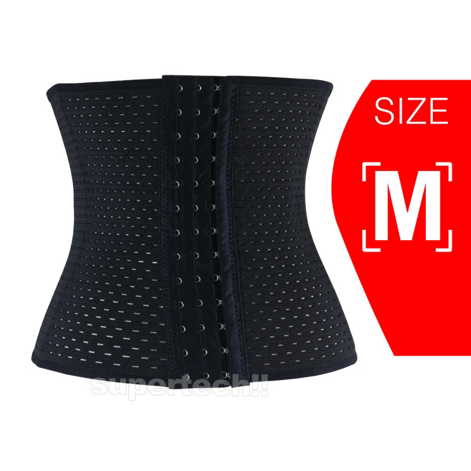 Black Men’s Body Shaper Waist Trainer Slimming Vest Size M