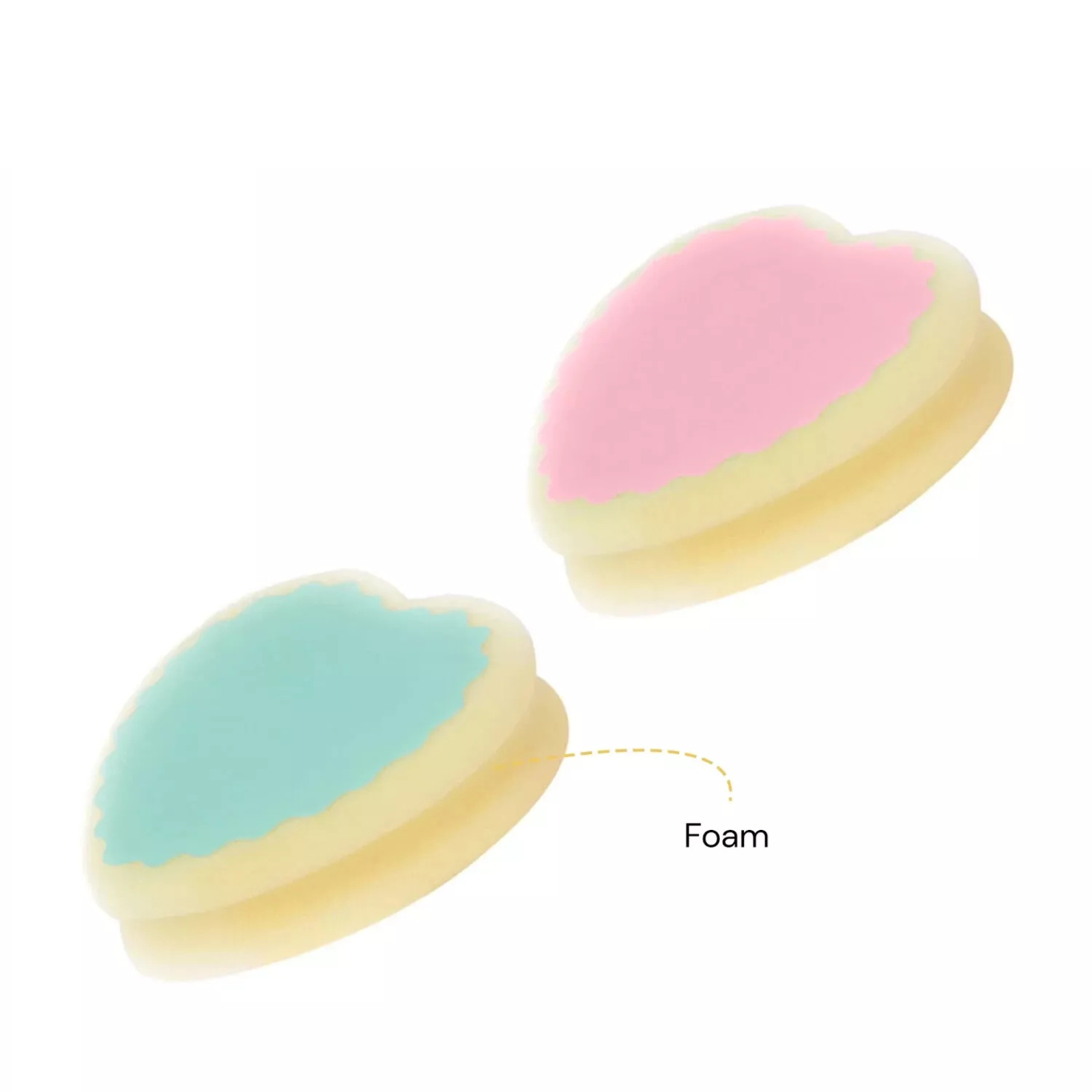 Heart Shape Sponge 2pcs Magic Painless Hair Removal Depilation
