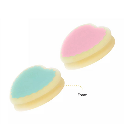 2pcs Heart Shape Sponge Magic Painless Hair Removal Depilation