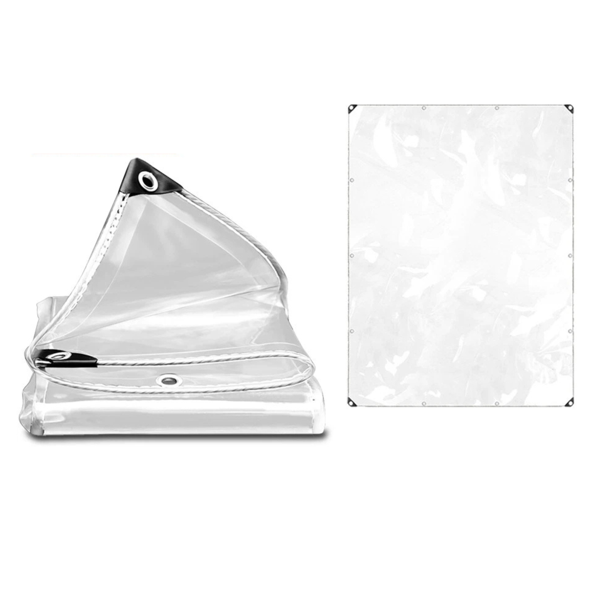 Heavy Duty Clear PVC Tarpaulin Cloth 2mx3m Outdoor Waterproof Cover Sheet