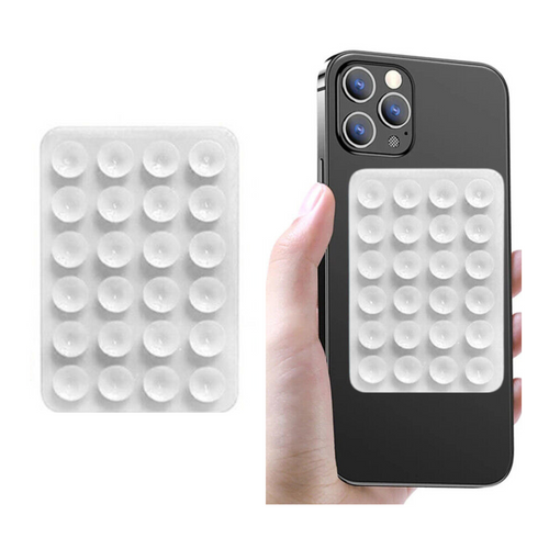 Mobile Phone Fixture Silicone Suction Cup Phone Holder White