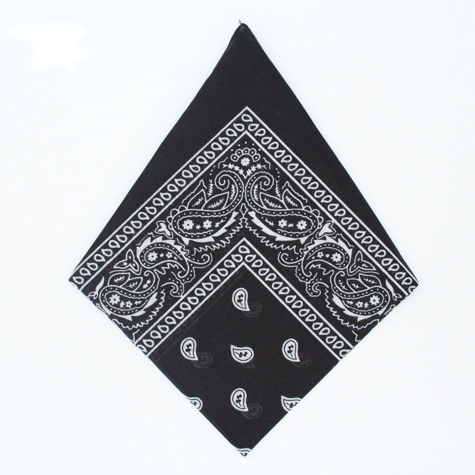 Paisley 100% Cotton Black Bandanas Head Wrap Durag Summer Scarf