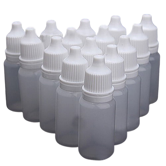 50pcs Squeezable Drop Liquid Container Empty Plastic Dropper Bottles 10ML