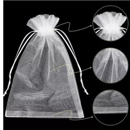 Gift Wedding Pouch Organza Bags Sheer Bags Candy Packaging 100pcs