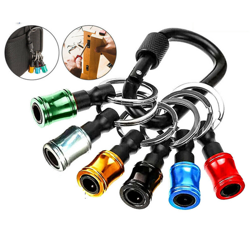 Screwdriver Bit Holder Extension 6PCS Hex Shank Bar Keychain Driver Keyring