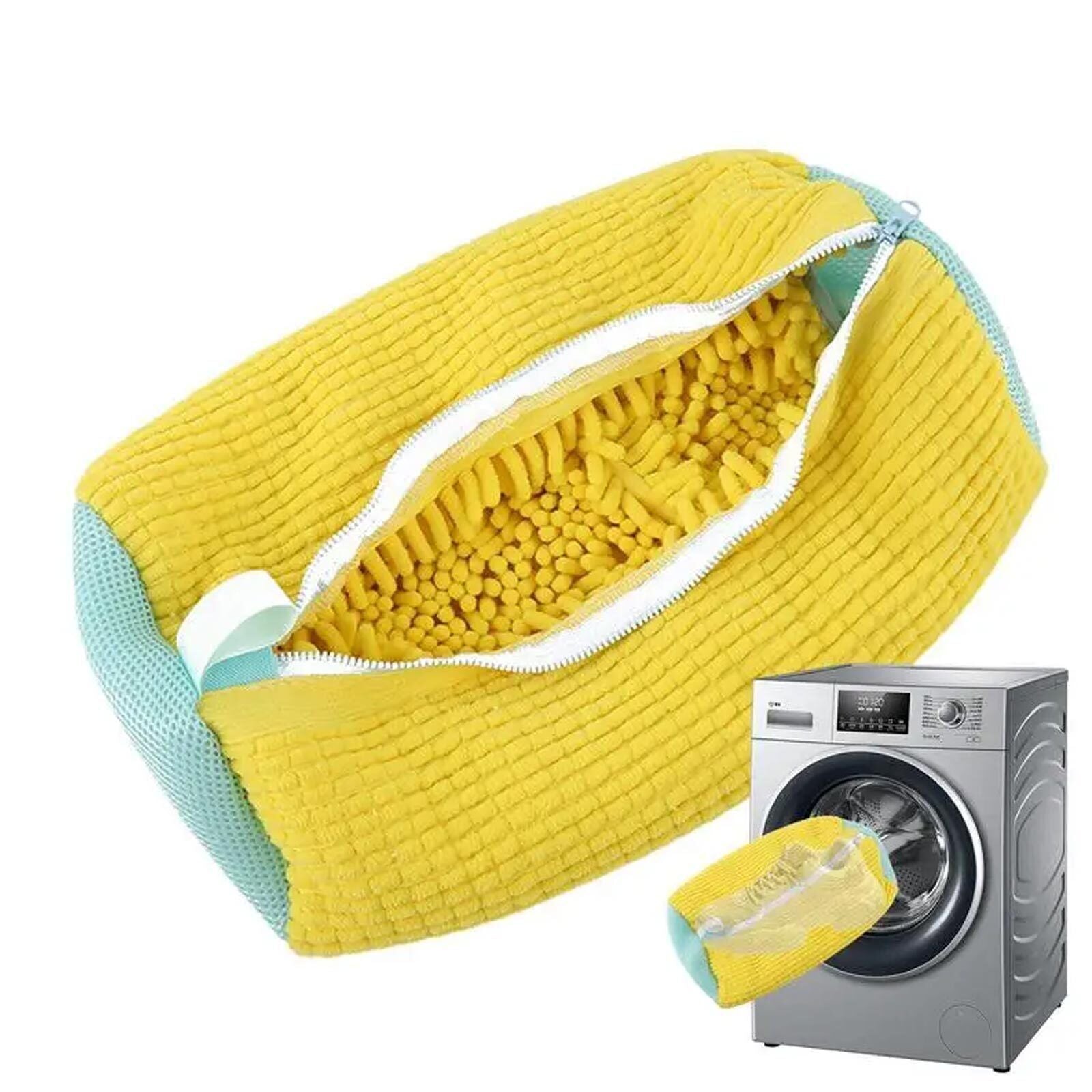 Reusable Shoe Protection for Washing Machine 2pcs Shoes Laundry Bag Yellow