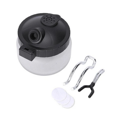 Airbrush Cleaning Pot Air Brush Cleaner Jar with Filter Lid