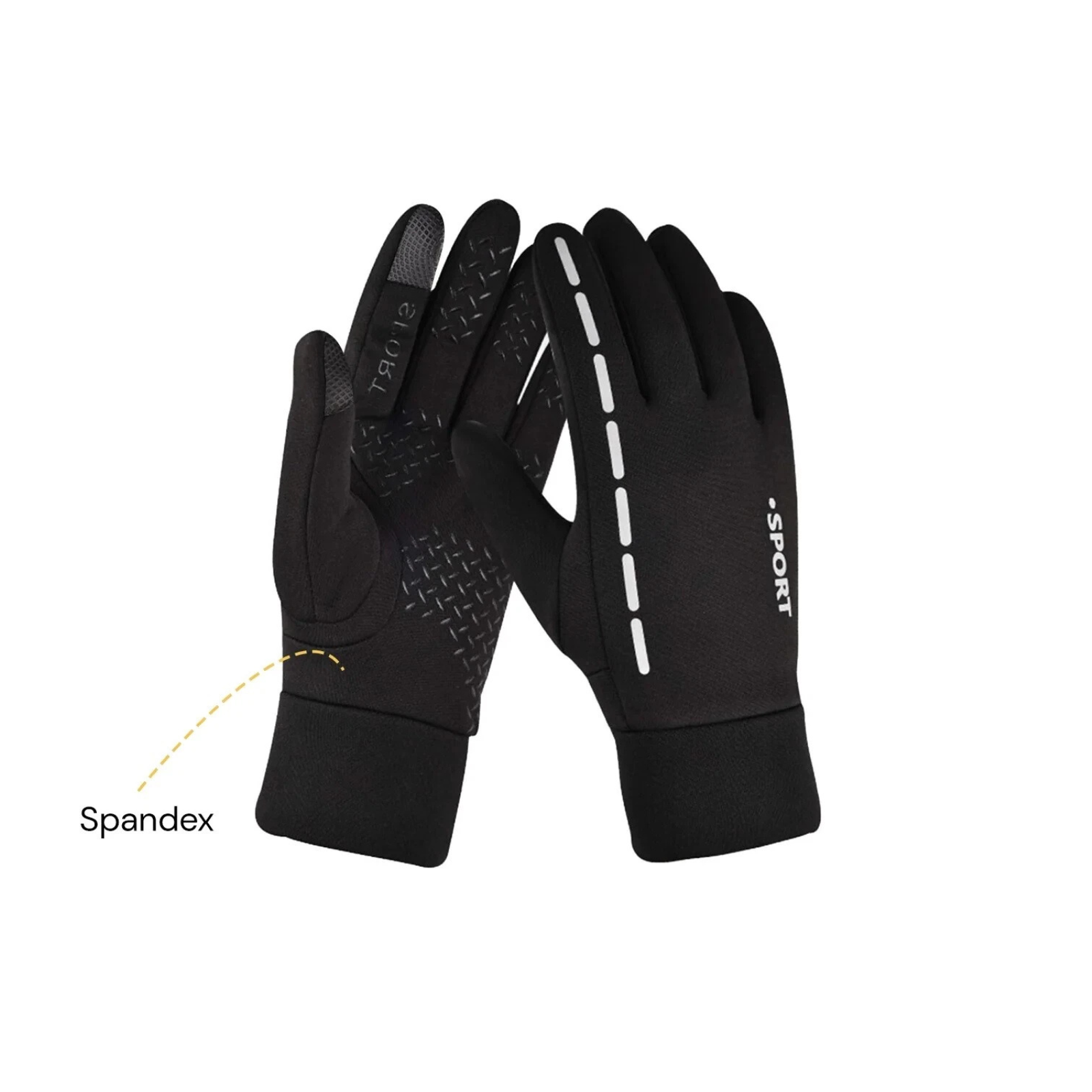 Grey Thermal Warm Winter Gloves Outdoor Sports Cold Weather