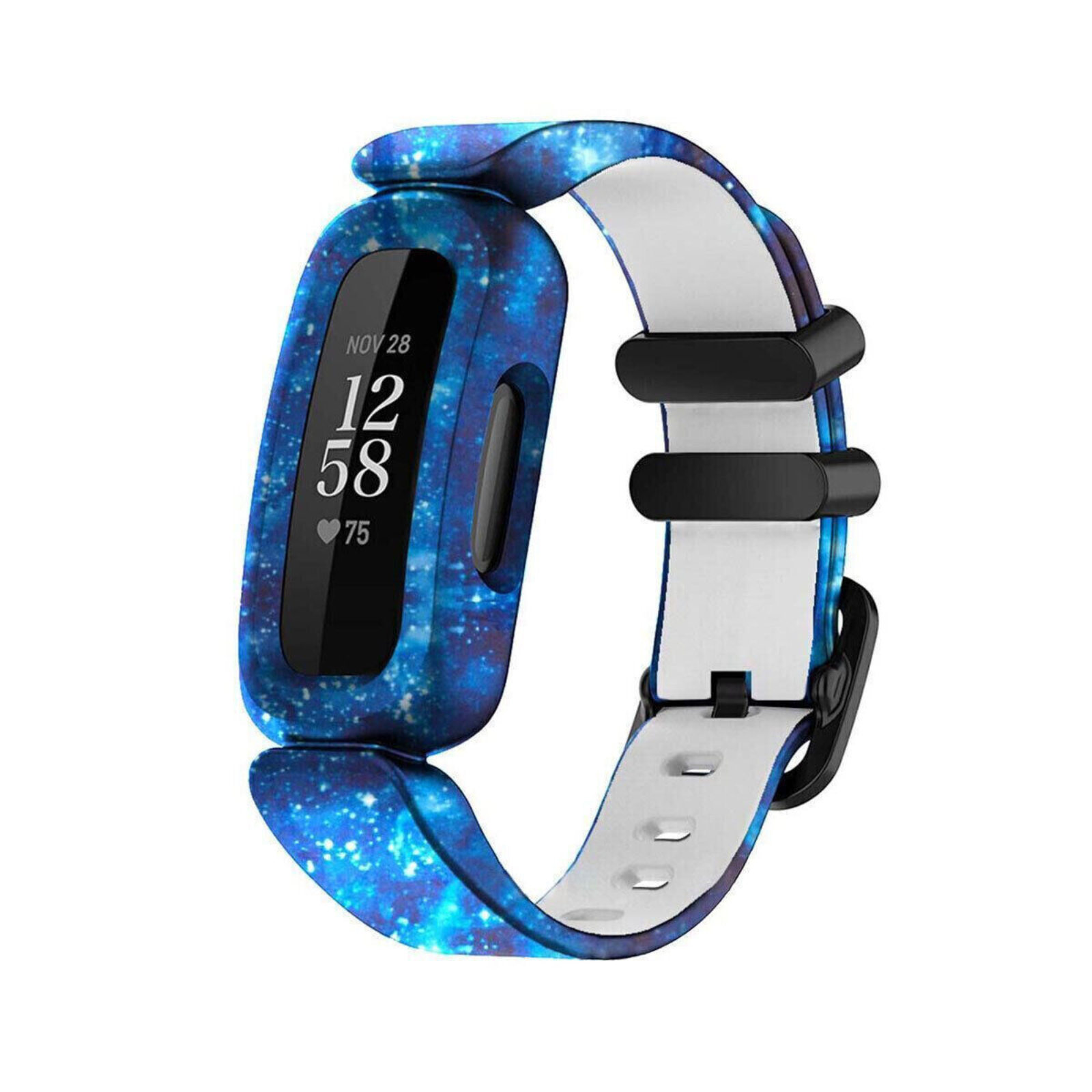 Printed Blue Fitbit Ace 3 Kids Silicon Replacement Anti-Lost Wristband Strap
