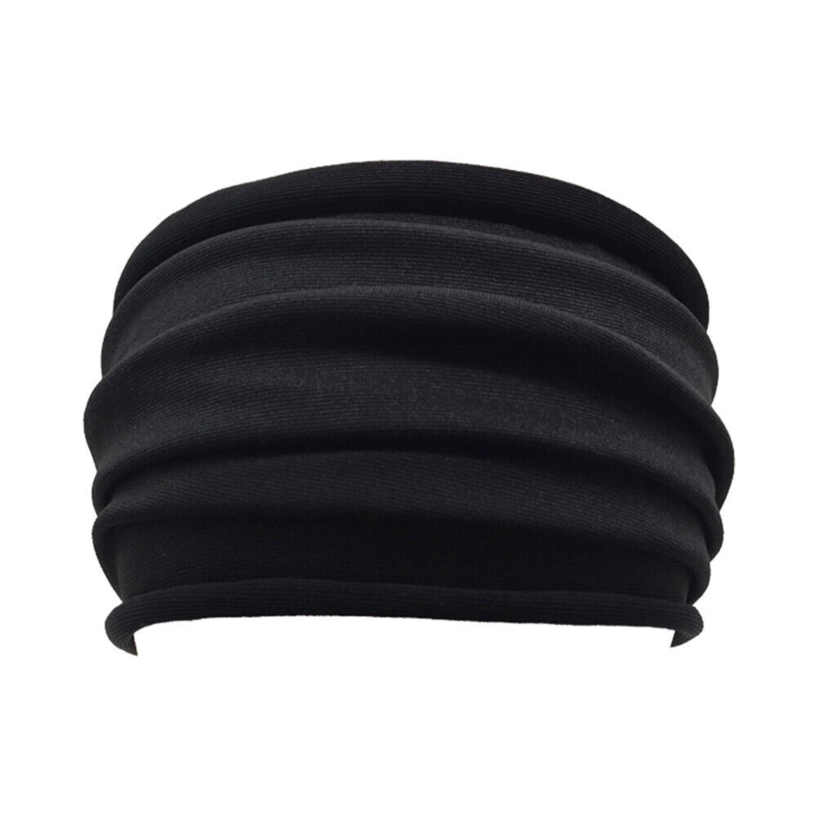 Elastic Stretch Headband Turban Running Soft Wide Hairband Yoga Head Wrap Black