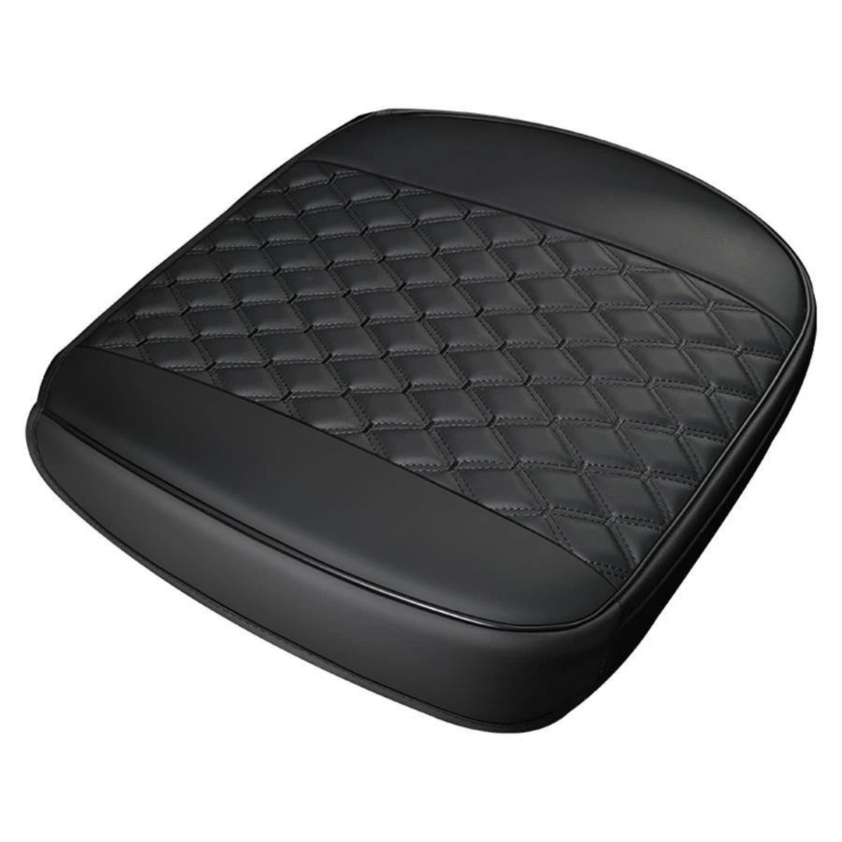 Black PU Leather Universal Car SUV Front Seat Protective Cover