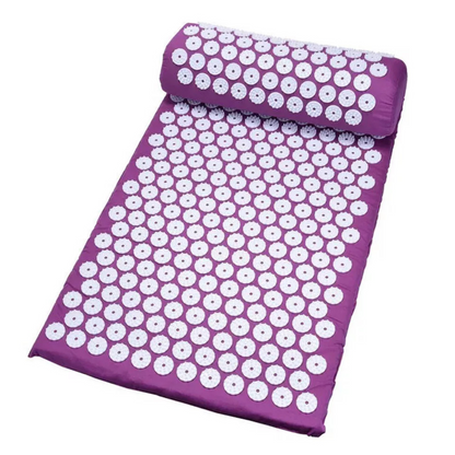 Mats Cut Pain Stress Soreness Massage Acupressure Yoga Shakti Sit Lying Purple
