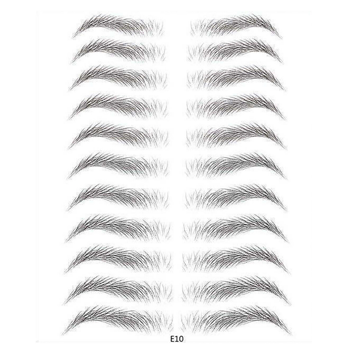 Authentic Hair-like Stick-On Eyebrow Sticker Waterproof No.10 Black