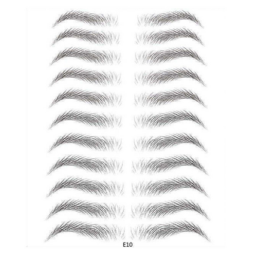 Authentic Hair-like Stick-On Eyebrow Sticker Waterproof No.10 Black