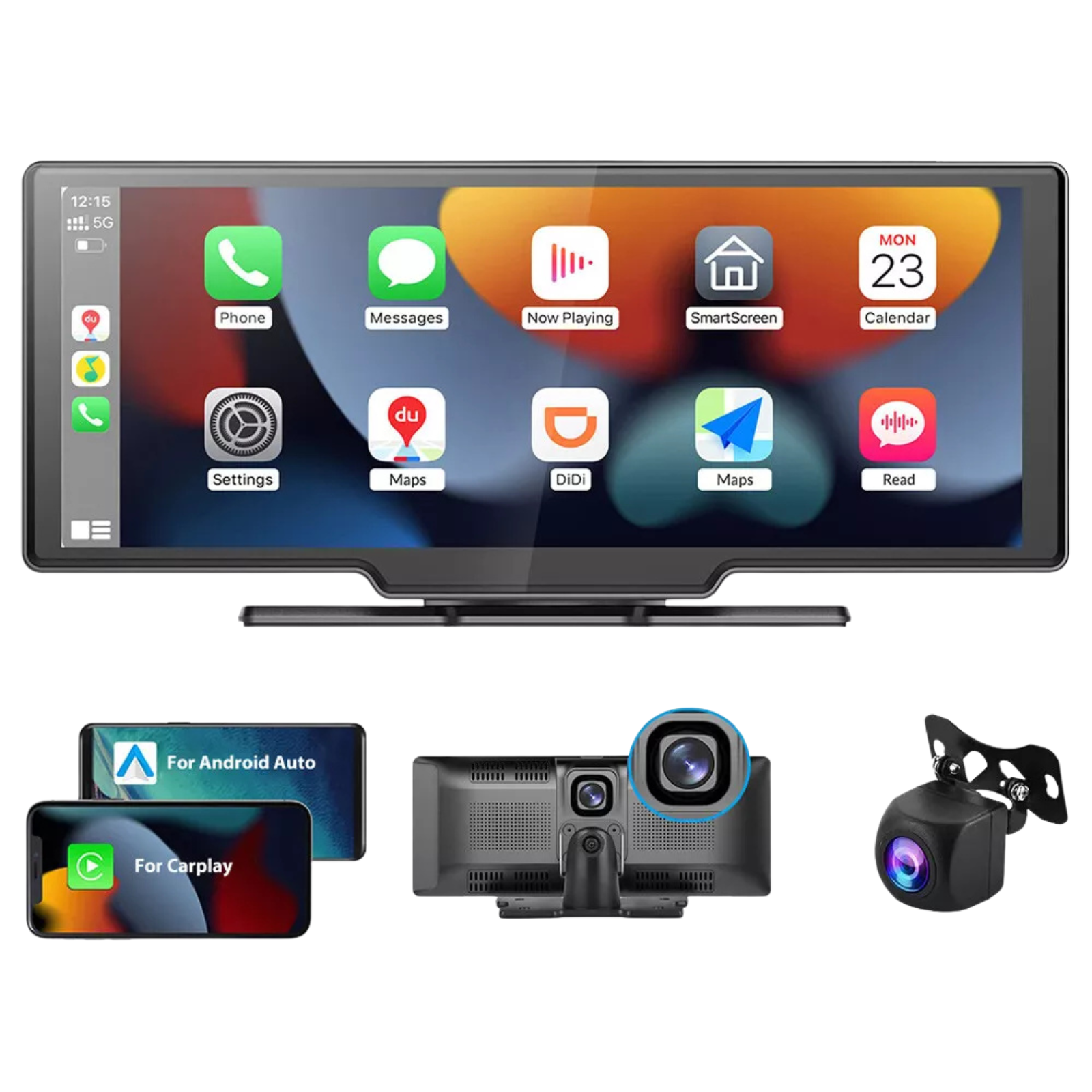 Auto Dual Car Recorder  Carplay Android 10.26" 4K Touch Dash Camera