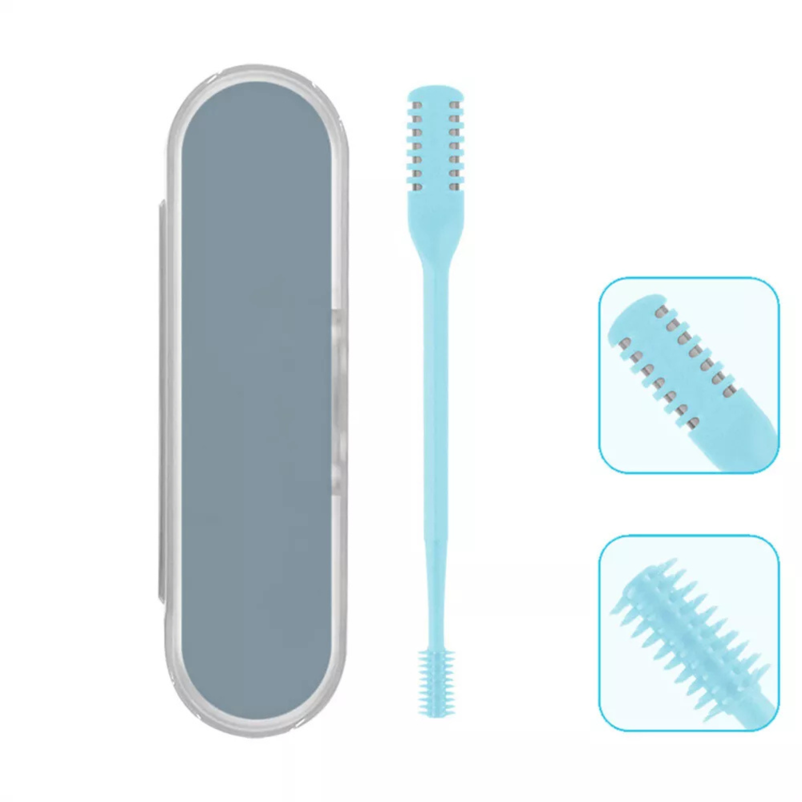 Cutter Spiral Remover Eyebrow Grooming Nasal Nose Hair Trimmer Shaver Blue