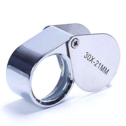 Eye Jewelry Magnifying Glass 30 X 21mm Jewelers Loupe Magnifier Pocket