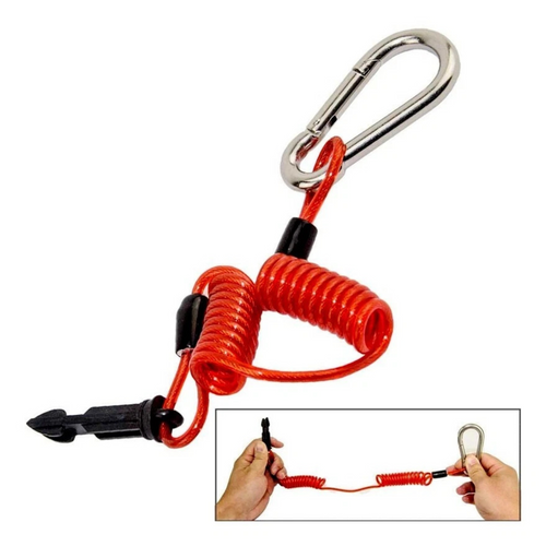 Safety Heavy Duty Spring Clip Rope Travel Trailer Coiled Pin Breakaway