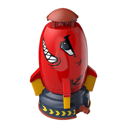 Red Outdoor Air Rocket Toys for Kids Fun Summer Garden Water Play Activity