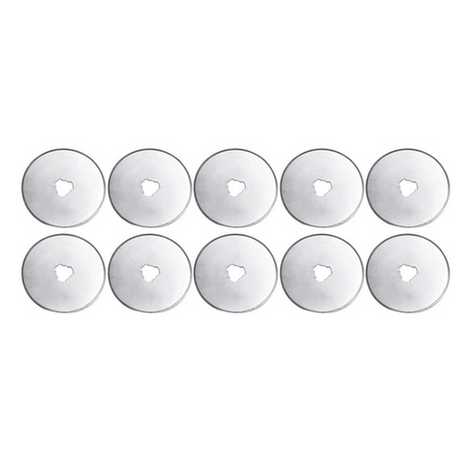 Rotary Cutter Refill Blades Set of 10 with Storage Box for Fabric Cutting