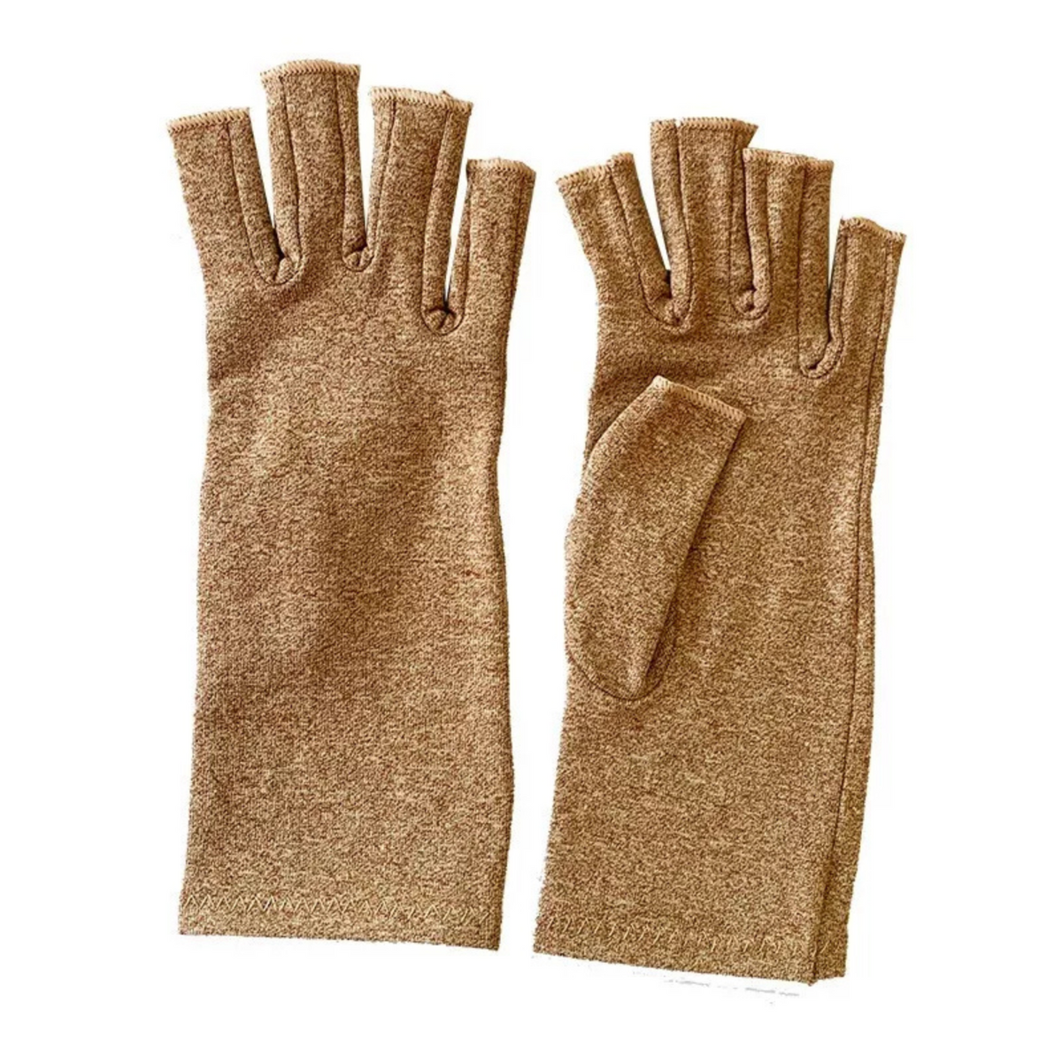 Pain Relief Hand Wrist Support Brace Gloves Brown (M)