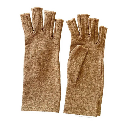 Pain Relief Hand Wrist Support Brace Gloves Brown (M)
