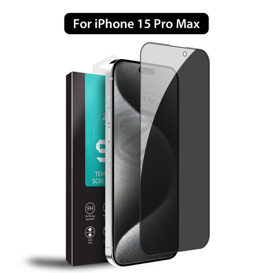 iPhone 15 Pro Max Anti-Spy Full Tempered Privacy Glass Screen Protector