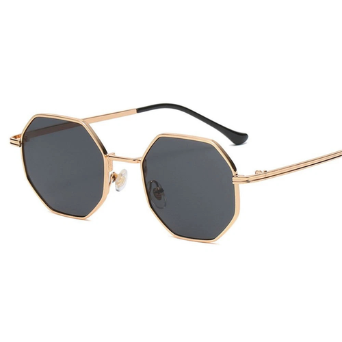 Gold Black Grey Square Sunglasses Stylish Eyewear for Men Women Fashion Pro