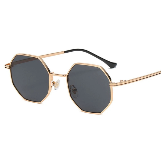 Gold Black Grey Square Sunglasses Stylish Eyewear for Men Women Fashion Pro