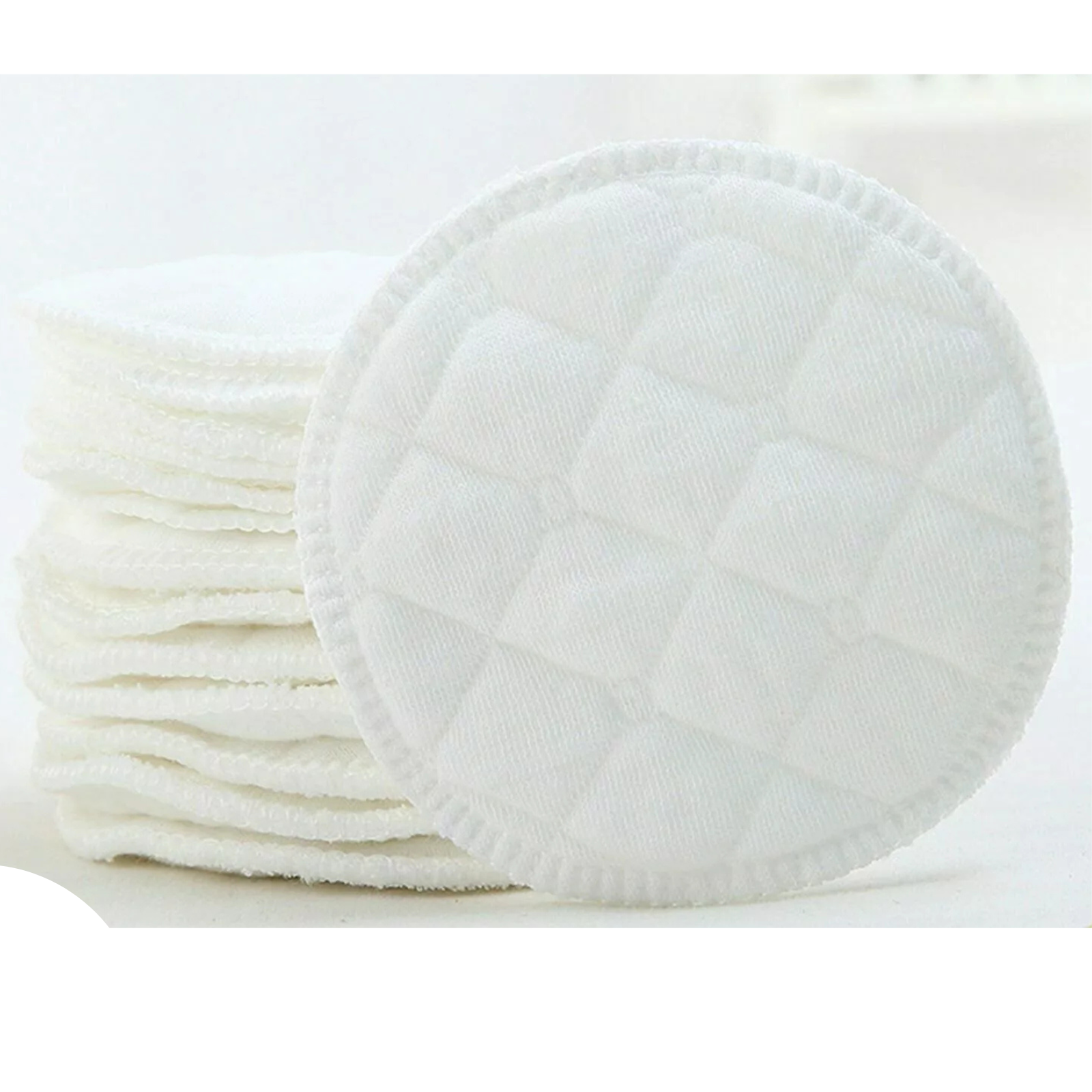White Pads Organic Plain Washable Pads 40PCS Bamboo Reusable Breast Pad