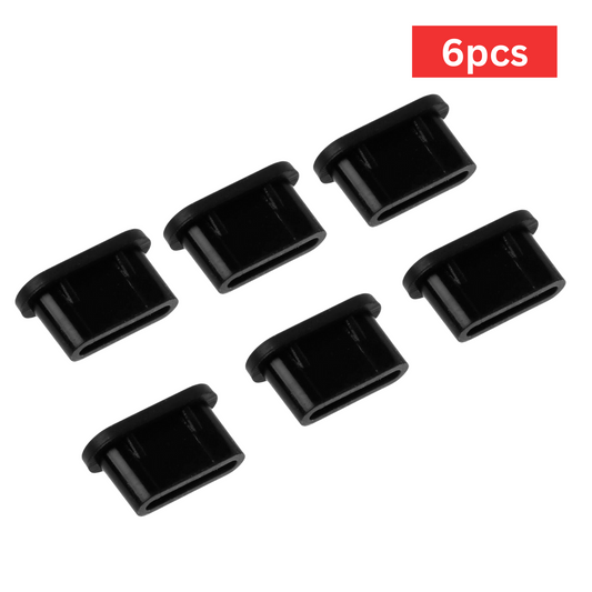 6pcs USB Silicon Type C Dust Protector Plug for Earphone and Charging