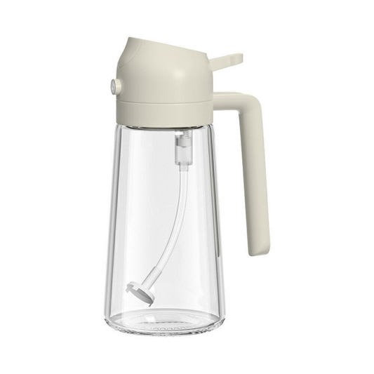 Cooking Baking BBQ Spray Bottle Kitchen Tool 2IN1 Oil Sprayer Dispenser White