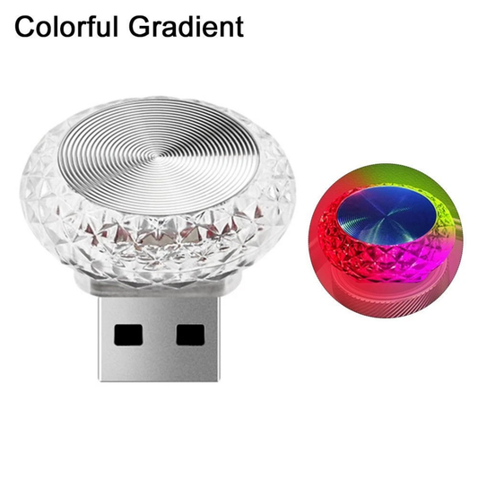 USB LED Car Atmosphere Light Colourful Gradient Interior Ambient Lamp