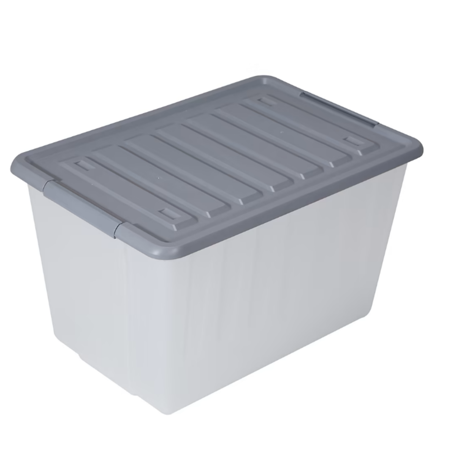 Heavy Plastic Tub Storage Box 52L Large Moveable Storage Box Wheels Lid