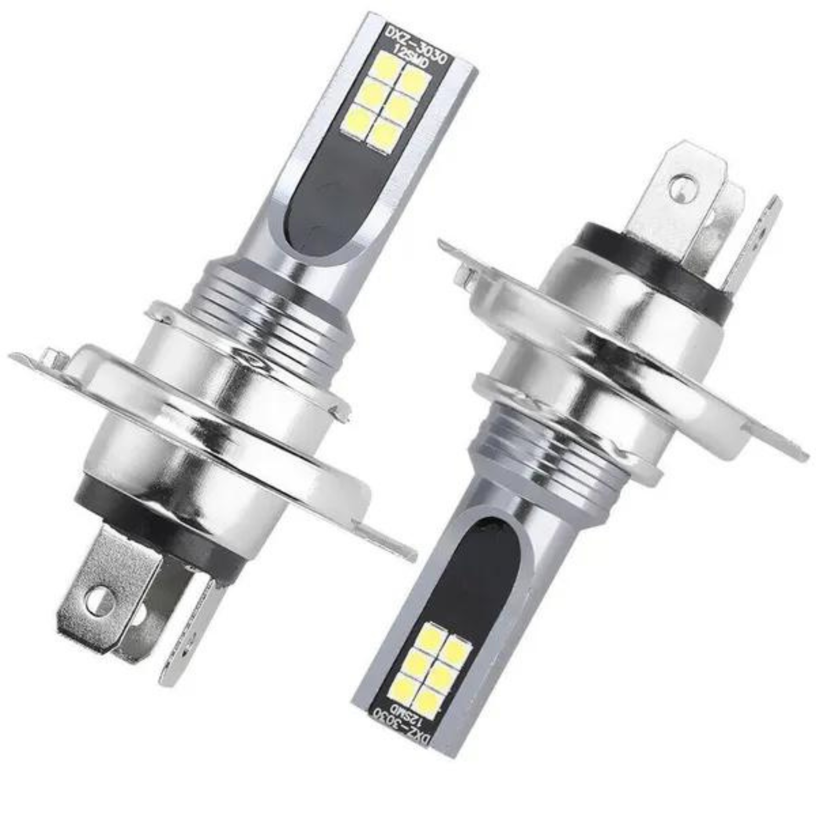 High Low Beam Cool White 6500K  Headlight Globes 2x 14000LM Car H4 LED Lamp