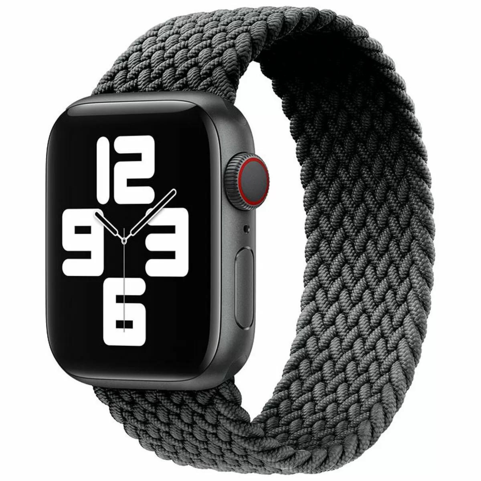 Black Large 38/40/41 Iwatch Band Braided Solo Loop Apple Watch
