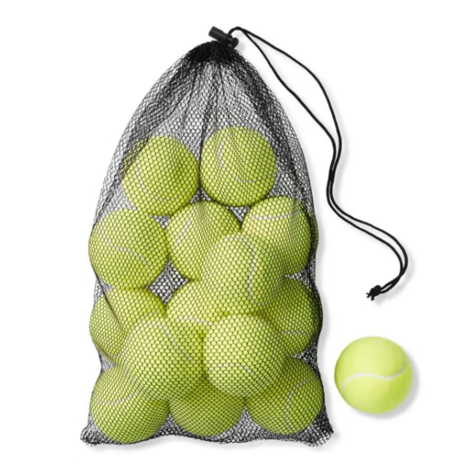 Outdoor Playing Tennis Balls 15x Pack Bulk Green Tennis Balls