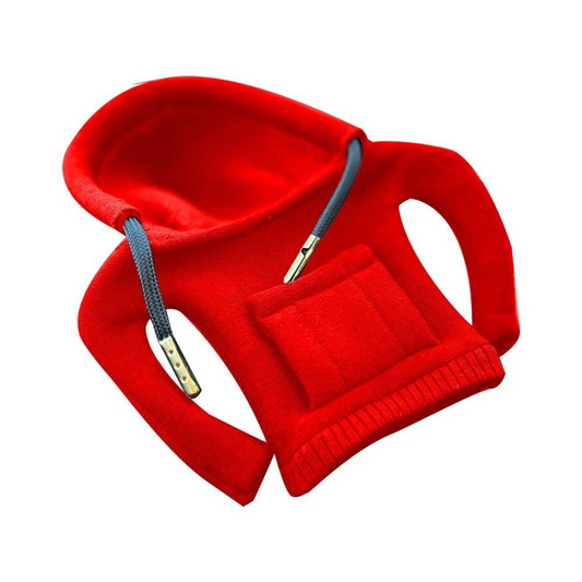 Sweatshirt Knob Gear Stick Protector Auto Car Gear Shift Knob Cover Hoodie Red