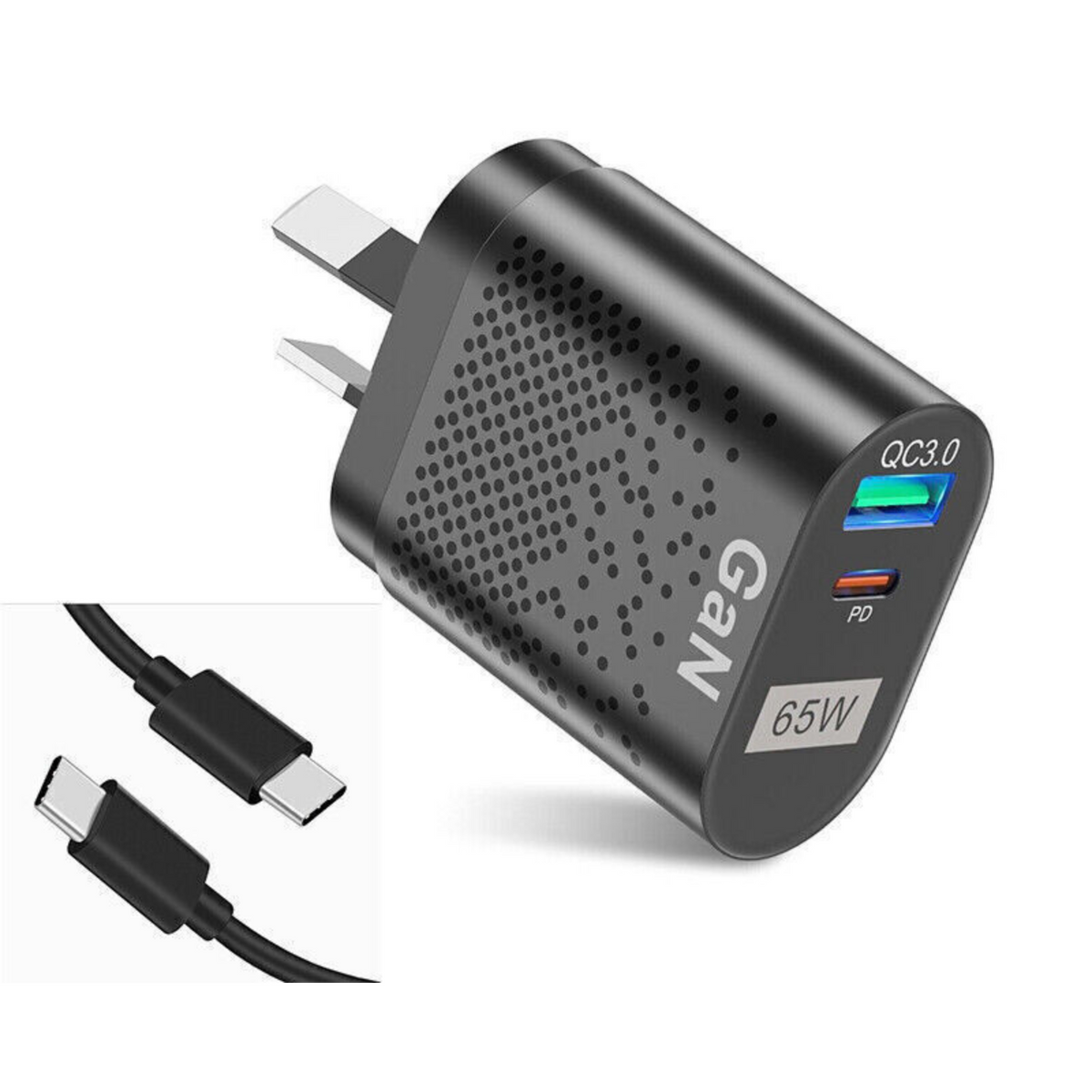 USB C Wall Charger Fast PD Power Adapter 65W GaN Charger