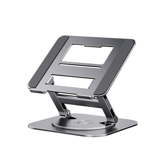 Foldable Laptop Riser 360 Rotating Ergonomic Laptop Stand for Desk Grey