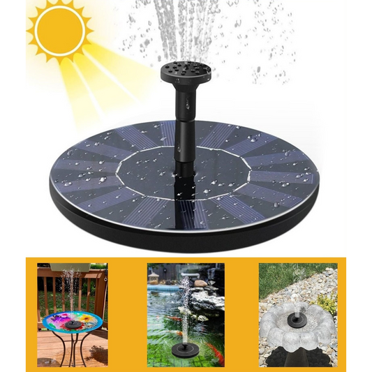 Bird Bath Floating Garden Solar Water Pump Powered Fountain Pool Fish Tanks