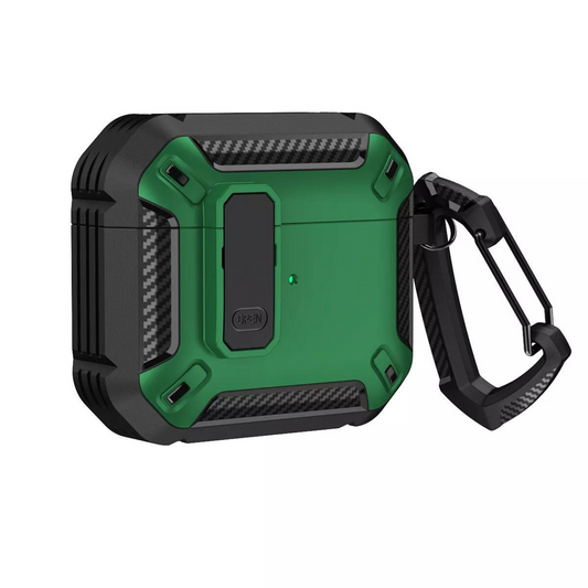 Black Green Airpods Pro Heavy Duty Shockproof Cover Apple Case Armor Earphone