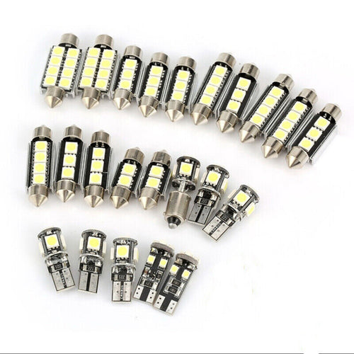 23x Festoon Interior White Bulb 12v Car Led Light 5050 5smd  Auto Dome Globe