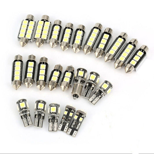 23x Festoon Interior White Bulb 12v Car Led Light 5050 5smd  Auto Dome Globe