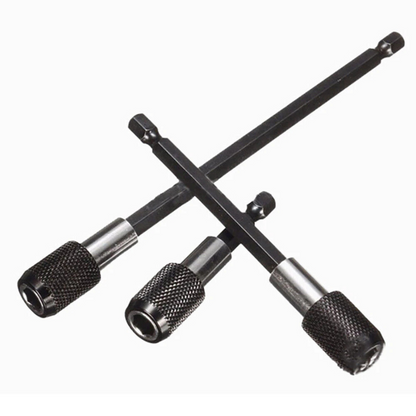 3x 1/4 Hex Shank Holder Drill Bit Set Screwdriver Kit Extension Quick Release
